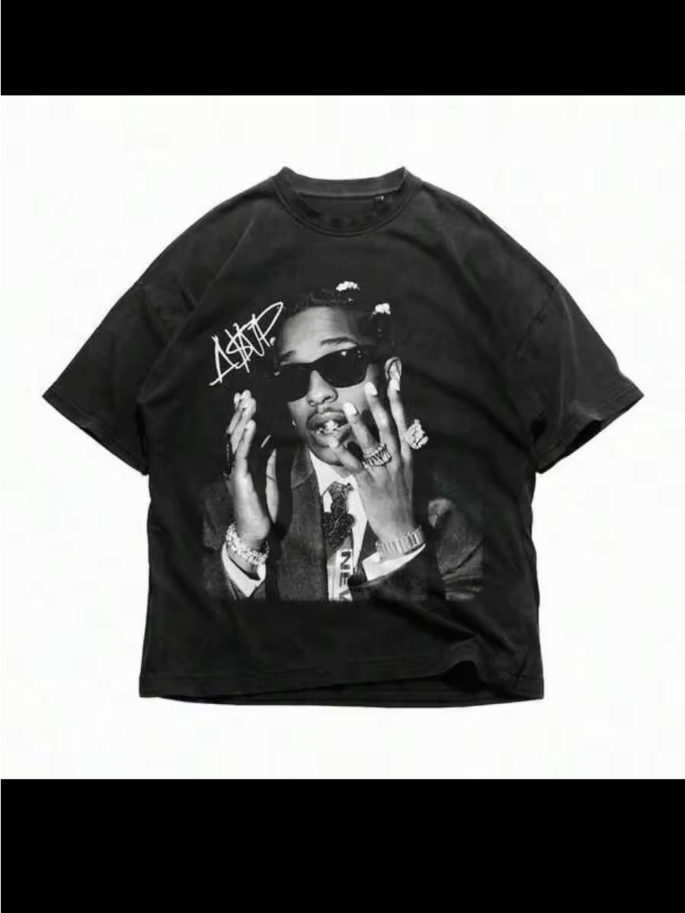 Black Graphic Men’s Crewneck T-Shirt